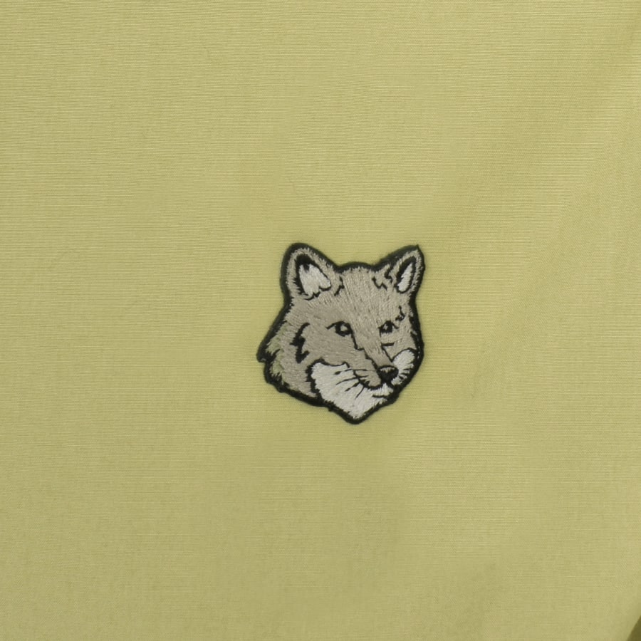 Maison Kitsune Long Sleeve Fox Head Shirt Khaki | Mainline